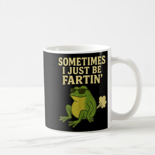 Funny Fart Meme Sometimes I Just Be Farting Frog  Koffiemok (Rechts)