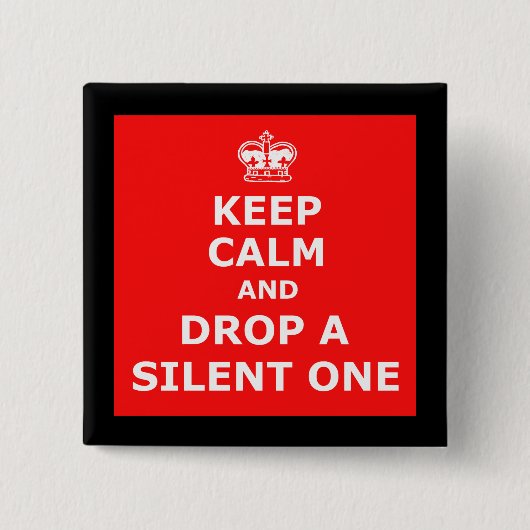 Funny fart vierkante button 5,1 cm (Voorkant)