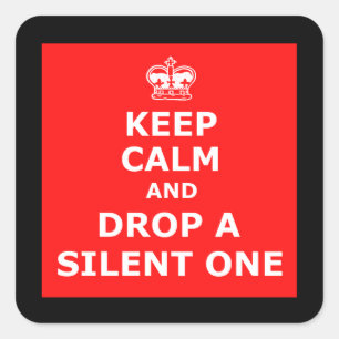 Funny fart vierkante sticker