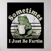 Funny Fartin Frog Sometimes I Just Poster (Voorkant)
