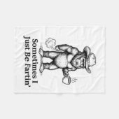 Funny Farting Bigfoot Cowboy Sometimes I Just Be F Fleece Deken (Voorkant (Horizontaal))