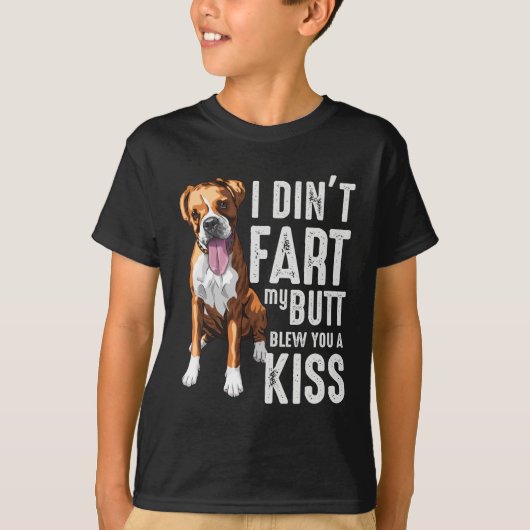 Funny Farting Boxer Hondenliefhebber Joke T-shirt (Voorkant)