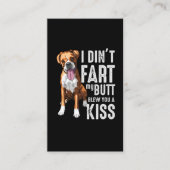 Funny Farting Boxer Hondenliefhebber Joke Visitekaartje (Voorkant)