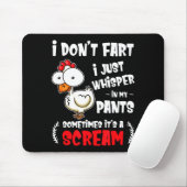 Funny Farting Chicken Lover I Dont Fart I Whisper  Muismat (Met muis)