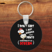 Funny Farting Chicken Lover I Dont Fart I Whisper Sleutelhanger (Voorkant)