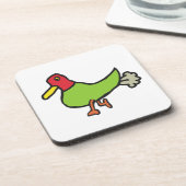 Funny Farting Duck Bier Onderzetter (Linkerzijde)