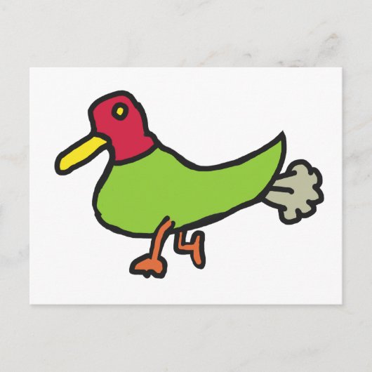 Funny Farting Duck Briefkaart (Voorkant)