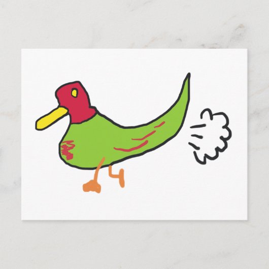 Funny Farting Duck Briefkaart (Voorkant)
