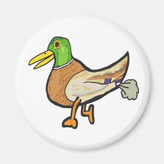 Funny Farting Duck Magneet (Voorkant)