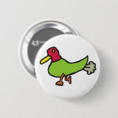 Funny Farting Duck Ronde Button 5,7 Cm (Voorkant /achterkant)