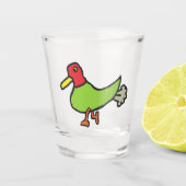 Funny Farting Duck Shot Glas (Voorkant)
