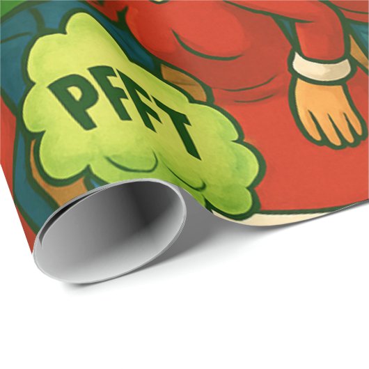 Funny Farting Family Christmas Cadeaupapier (Rol Hoek)