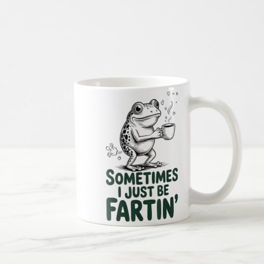 Funny Farting Frog Fart Joke Sometimes I Just Be F Koffiemok (Rechts)