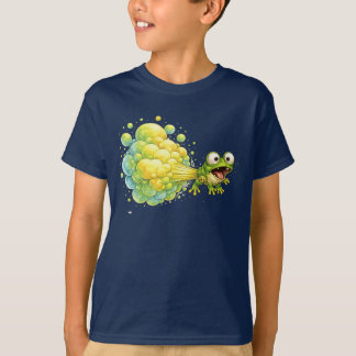 Funny Farting Frog Goofy Fart Bubble  T-shirt