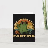 Funny Farting Frog Just Sarcastic I Sometimes Kaart (Voorkant)