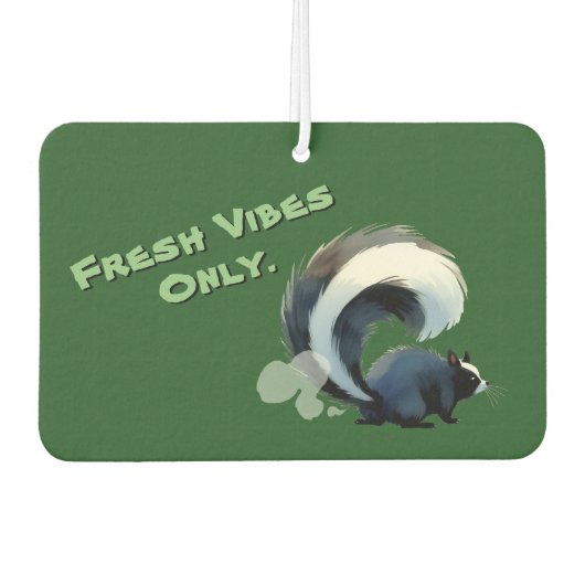 Funny Farting Skunk Cute Humor Horizontal Luchtverfrisser (Voorkant)