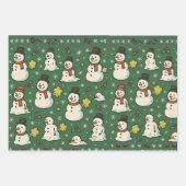 Funny Farting Snowmen Christmas Inpakpapier Vel (Voorkant 3)