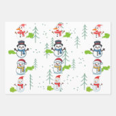 Funny Farting Snowmen Christmas Inpakpapier Vel (Voorkant 2)