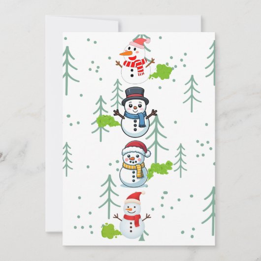 Funny Farting Snowmen Feestdagenkaart (Voorkant)