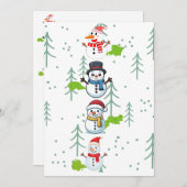 Funny Farting Snowmen Feestdagenkaart (Voorkant / Achterkant)