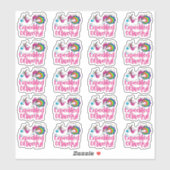 Funny Farting Unicorn - Versnelde levering Sticker (Vel)
