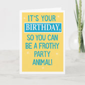 Funny Farty Sloth Birthday Kaart (Voorkant)