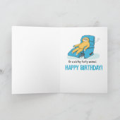 Funny Farty Sloth Birthday Kaart (Binnen)