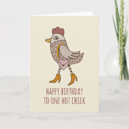 Funny Fashionable Trendy Chicken Notitiekaartje