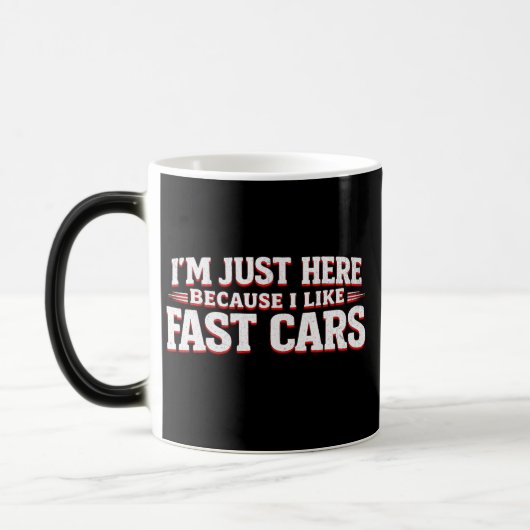 Funny Fast Cars Car Enthusiasts & Racing Magische Mok (Links)