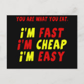 Funny Fast Cheap Easy T-shirts Gifts Briefkaart (Voorkant)