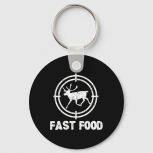 Funny Fast Food Deer Hunter Gift Sleutelhanger
