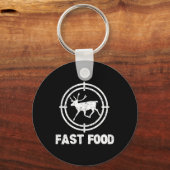 Funny Fast Food Deer Hunter Gift Sleutelhanger (Voorkant)