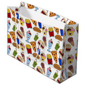 Funny Fast Food Gift Bag Groot Cadeauzakje (Voorkant Gekanteld)