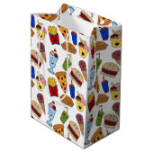 Funny Fast Food Gift Bag Medium Cadeauzakje (Achterkant Gekanteld)