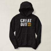 Funny Fast Food Hamburger Cheeseburger Cheat Day Hoodie (Design voorkant)