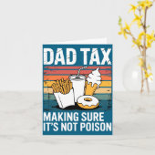 Funny Fast Food Ison Tester Gift Retro Dad Tax Kaart (Gele Bloem)