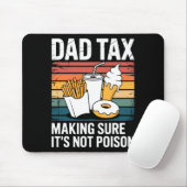 Funny Fast Food Ison Tester Gift Retro Dad Tax  Muismat (Met muis)