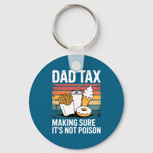 Funny Fast Food Ison Tester Gift Retro Dad Tax Sleutelhanger (Voorkant)