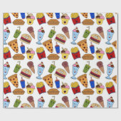 Funny Fast Food Wrapping Paper Cadeaupapier (Vlak)