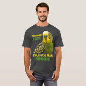 Funny Fat Budgie Green Paraket Parrot T-shirt (Voorkant volledig)