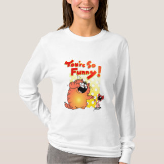 Funny Fat Cartoon Cat + Mouse | Vet Cartoon Kat T-shirt