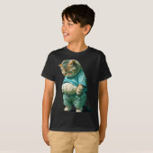 Funny Fat Cat Ia Art Design Print  T-shirt (Voorkant volledig)