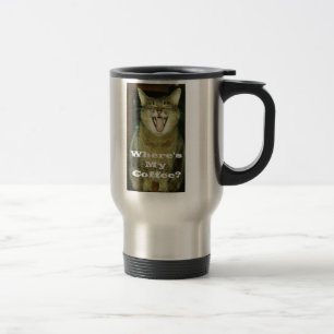 Funny Fat Cat Travel Mug Reisbeker