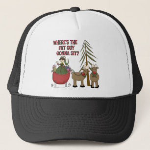 Funny Fat Guy Kerstmis Baseball Pet/Pet Trucker Pet