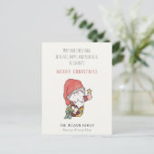 Funny Fat Happy Plentiful Santa Kerstwens Feestdagenkaart (Staand voorkant)