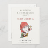 Funny Fat Happy Plentiful Santa Kerstwens Feestdagenkaart (Voorkant / Achterkant)