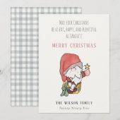 Funny Fat Happy Plentiful Santa Kerstwens Feestdagenkaart (Voorkant / Achterkant)