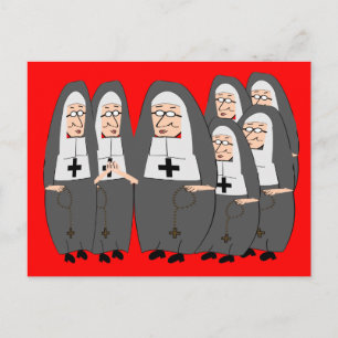 Funny "Fat Nuns" Gifts voor elk moment Briefkaart