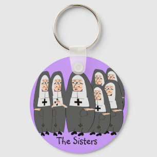 Funny "Fat Nuns" Gifts voor elk moment Sleutelhanger