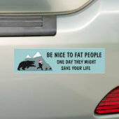 Funny fat Santa Bumpersticker (Op auto)